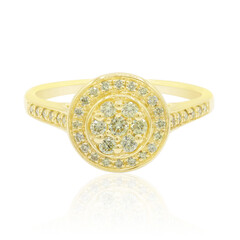 Bague en or et Diamant jaune canari SI1