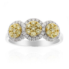 Anillo en oro con Diamante amarillo SI2