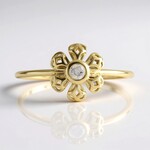 Anello in oro con Diamante I3 (H) (Ornaments by de Melo)