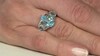 Zilveren ring met een hemel-blauwe topaas