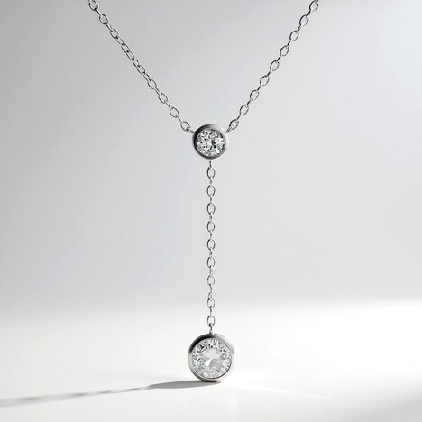 Collana in argento con Topazio Bianco