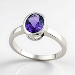 Bague en argent et Améthyste de Zambie