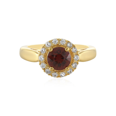 Pinkfarbener Zirkon-Silberring