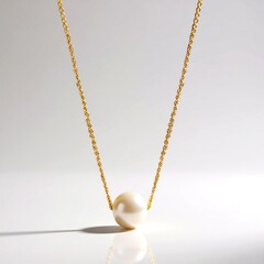 Collana in argento con Perla d'Acqua Dolce Bianca (Joias do Paraíso)
