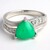 Bague en argent et Calcédoine verte