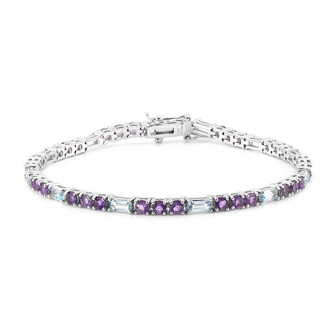 Edelstein-Silberarmband