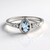 Zilveren ring met een Braziliaanse Aquamarijn