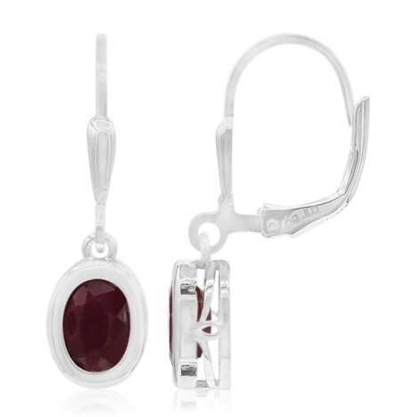 Orecchini in argento con Granato Mozambico