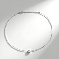 Collar en plata con Topacio blanco (Adela Silber)