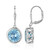 Boucles d'oreilles en argent et Topaze bleu ciel (MONOSONO COLLECTION)