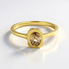 Anello in argento con Zircone Mandarino (Adela Silber)