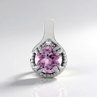 Rose de France Amethyst Silver Pendant