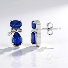 Orecchini in argento con Cianite del Nepal