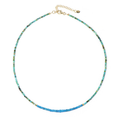 Collar en plata con Apatita azul neón