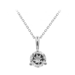 10K White Topaz Gold Necklace