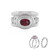 Anello in argento con Granato Malawi (Dallas Prince Designs)