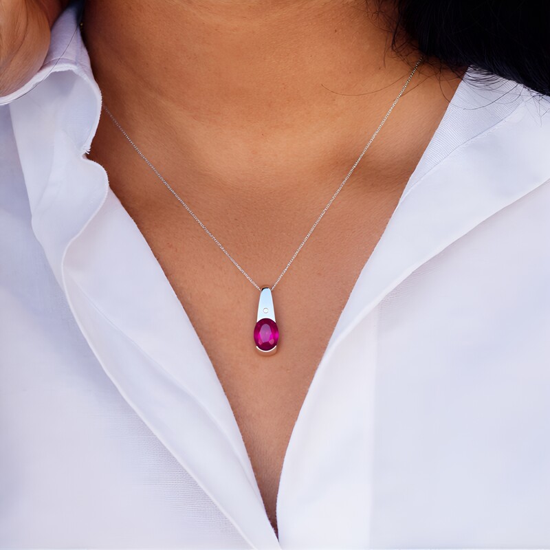 Madagascar Ruby Silver Pendant