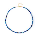Collar en plata con Afghanita (Adela Silber)