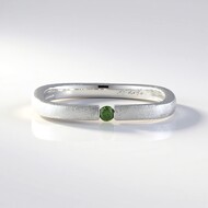 Anello in argento con Diamante Verde I2 (de Melo)