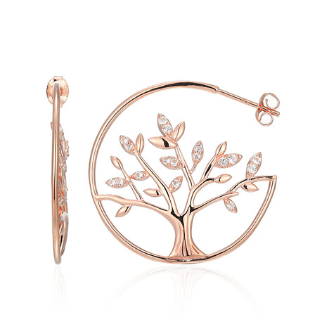 Weißer Topas-Silberohrringe