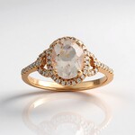 Anello in oro con Morganite AAA