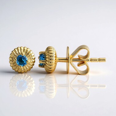 Orecchini in oro con Haüyne