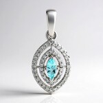 Gouden hanger met een Braziliaanse Paraiba toermalijn (AMAYANI)