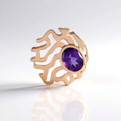 Ciondolo in argento con Ametista (MONOSONO COLLECTION)