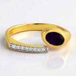 Anello in argento con Ametista (MONOSONO COLLECTION)
