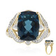 Anello in oro con Topazio Blu Londra (Rifkind 1894 Collection)