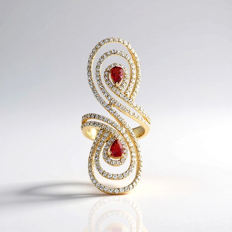 Anello in oro con Rubino Tanzania (de Melo)