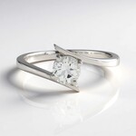 Anello in argento con Topazio Bianco