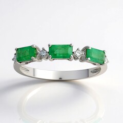 Anello in oro con Smeraldo Zambia AAA (CIRARI)