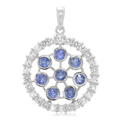 Kanchanaburi Sapphire Silver Pendant
