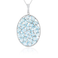 Collana in argento con Topazio Blu Cielo
