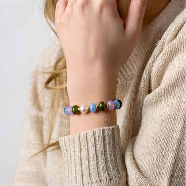 Brazalete con Cuarzo azul (Riya)