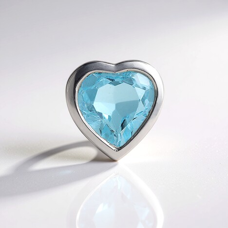 Ciondolo in argento con Topazio Blu Cielo (MONOSONO COLLECTION)