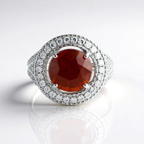 Bague en or et Grenat Hessonite