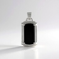 Colgante en plata con Ónix negro