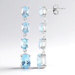 Orecchini in argento con Topazio Blu Cielo