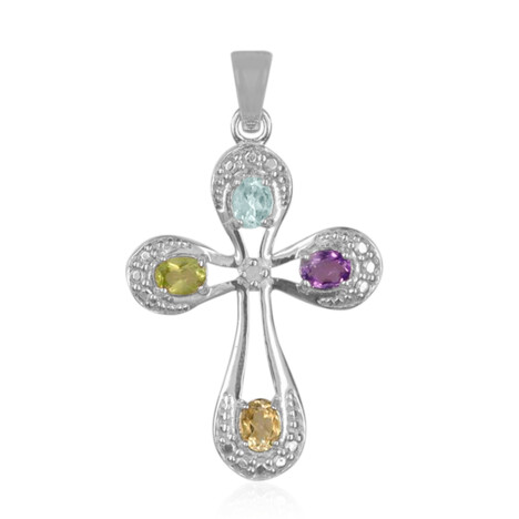 Edelstein-Silberanhänger