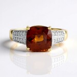 Bague en or et Grenat Hessonite (SUHANA)
