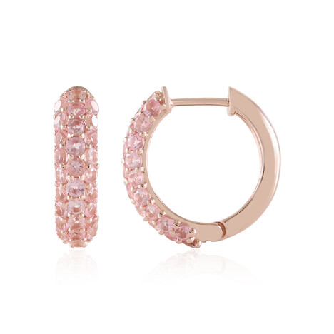 Boucles d'oreilles en argent et Tourmaline rose du Nigéria