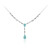 Blue Pastel Quartz Silver Necklace