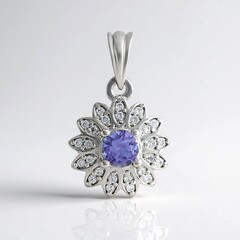 Ciondolo in argento con Tanzanite