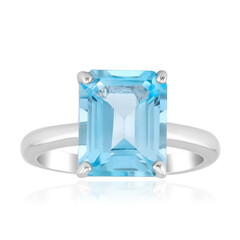 Bague en argent et Topaze bleu ciel