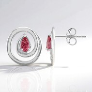 Pendientes en plata con Turmalina rosa de Brasil (Pallanova)
