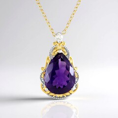 Collana in argento con Ametista (Gems en Vogue)