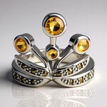 Anello in argento con Citrino (Annette classic)