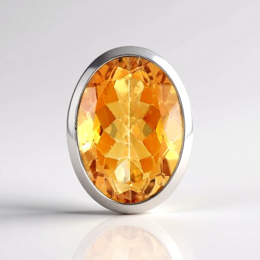 Colgante en plata con Cuarzo naranja (MONOSONO COLLECTION)